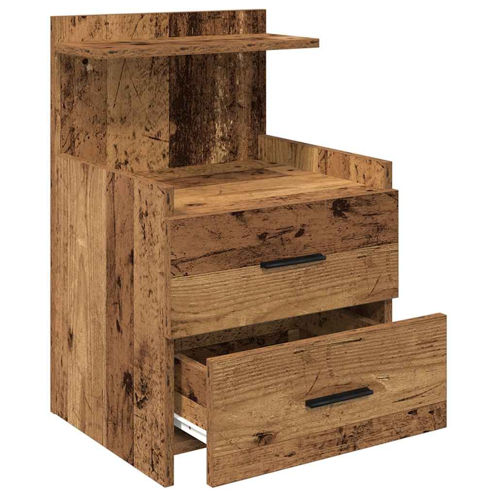 vidaXL Κομοδίνο με 2 Συρτάρια από Παλιό Ξύλο 40x36,5x62 εκ.