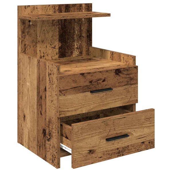 vidaXL Κομοδίνο με 2 Συρτάρια από Παλιό Ξύλο 40x36,5x62 εκ.