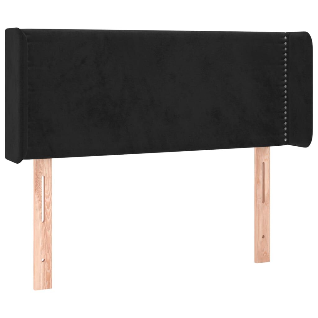 vidaXL Κεφαλάρι με Πτερύγια Μαύρο 103x16x78/88 εκ. Βελούδινο