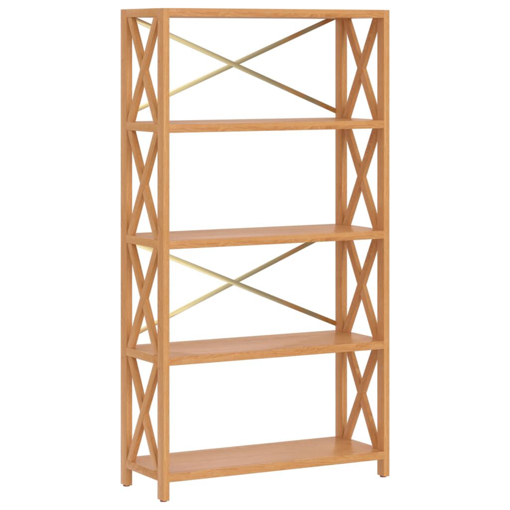 vidaXL Ραφιέρα 5 Επιπέδων 80 x 30 x 146 εκ. από Μασίφ Ξύλο Δρυός