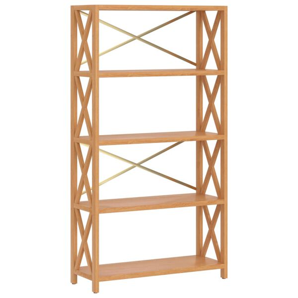 vidaXL Ραφιέρα 5 Επιπέδων 80 x 30 x 146 εκ. από Μασίφ Ξύλο Δρυός