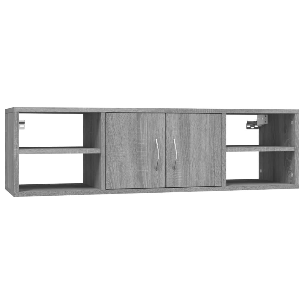 vidaXL Ραφιέρα Τοίχου Γκρι Sonoma 102x30x29 εκ. Επεξεργασμένο Ξύλο