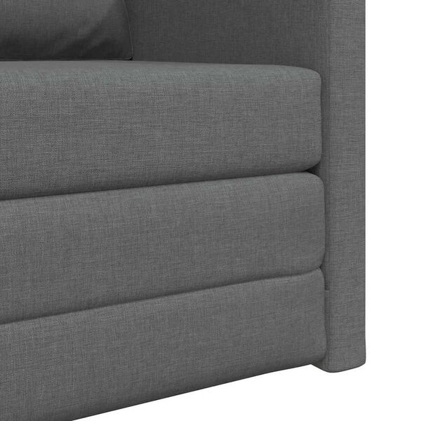 vidaXL Καναπές-Κρεβάτι Δαπέδου 2 σε 1 Σκ. Γκρι 112x174x55 εκ. Ύφασμα