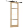 vidaXL Συρόμενη Πόρτα ORKDAL Καφέ 73.5 x 198.5 εκ. Ξύλο και μέταλλο