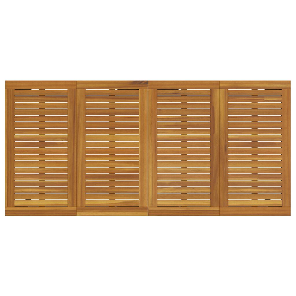 vidaXL Σέτ φαγητού για κήπο 7 pcs Μπεζ και καφέ 200 x 100 x 75 cm
