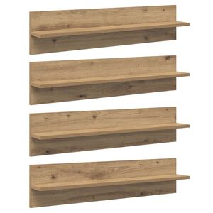 vidaXL &Rho;ά&phi;&iota;&alpha; &Tau;&omicron;ί&chi;&omicron;&upsilon; &mu;&epsilon; &rho;ά&phi;&iota; 4 pcs Artisan Oak 80 x 11,5 x 18 &epsilon;&kappa;