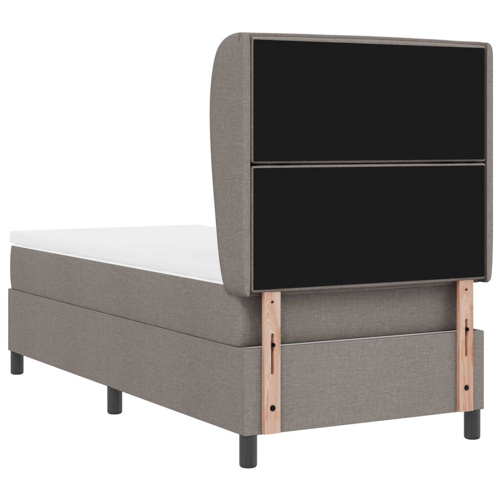 vidaXL Κρεβάτι Box Spring με Στρώμα σε Ταμπά, 90x190 εκ., Ύφασμα