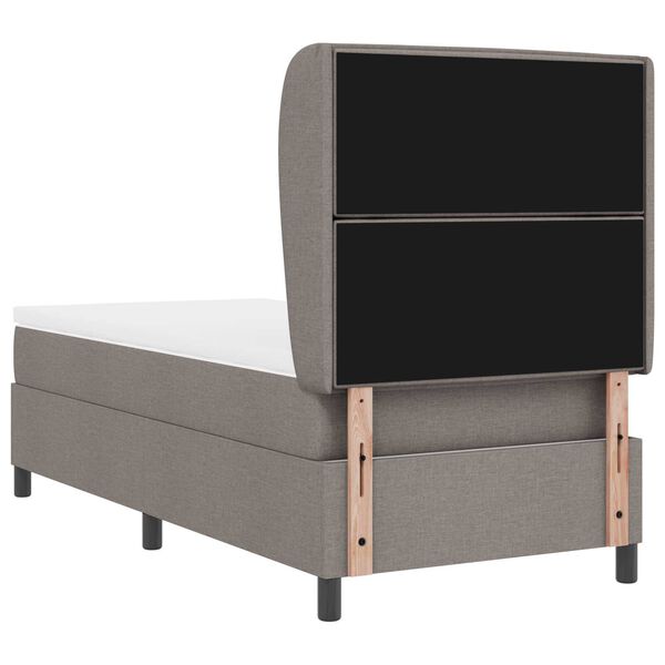 vidaXL Κρεβάτι Box Spring με Στρώμα σε Ταμπά, 90x190 εκ., Ύφασμα