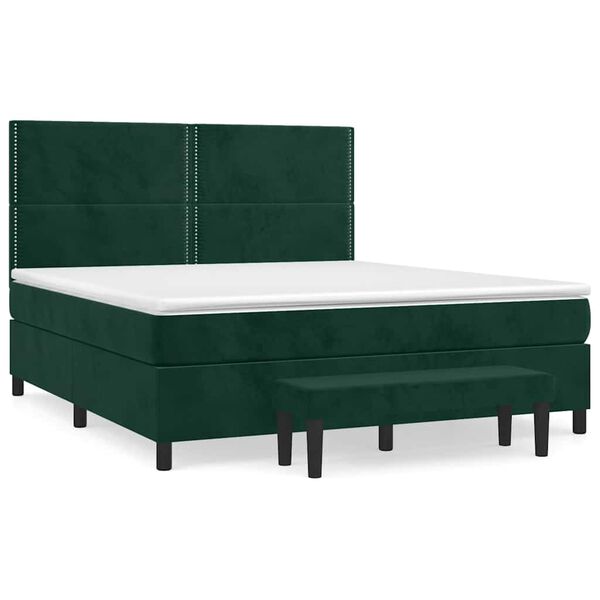 vidaXL &Kappa;&rho;&epsilon;&beta;ά&tau;&iota; Boxspring &mu;&epsilon; &Sigma;&tau;&rho;ώ&mu;&alpha; &Sigma;&kappa;&omicron;ύ&rho;&omicron; &Pi;&rho;ά&sigma;&iota;&nu;&omicron; 180x200&epsilon;&kappa;. &Beta;&epsilon;&lambda;&omicron;ύ&delta;&iota;&nu;&omicron;