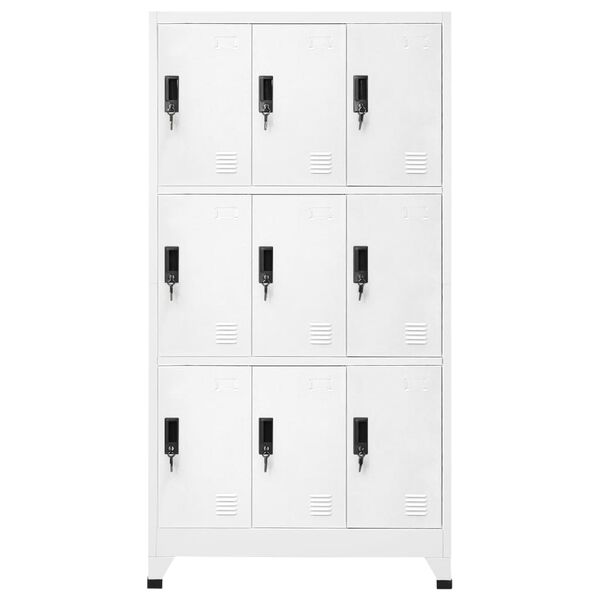 vidaXL Φοριαμός Λευκός 90 x 45 x 180 εκ. Ατσάλινος