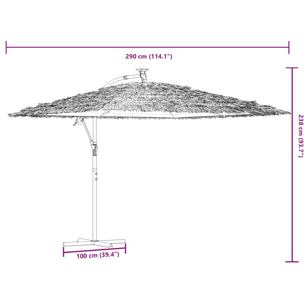 vidaXL Ομπρέλα Κήπου με Ατσάλινο Ιστό Καφέ 290x290x238 εκ.