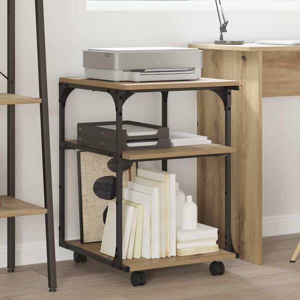 vidaXL &Sigma;&tau;&alpha;&nu;&tau; &Epsilon;&kappa;&tau;&upsilon;&pi;&omega;&tau;ή Artisan Oak 43 x 48 x 64 &epsilon;&kappa; &Epsilon;&pi;&epsilon;&xi;&epsilon;&rho;&gamma;&alpha;&sigma;&mu;έ&nu;&omicron; &xi;ύ&lambda;&omicron;