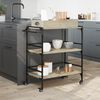 vidaXL Τρόλεϊ Κουζίνας Sonoma Δρυς 81,5x41x92,5 εκ. Επεξεργασμένο Ξύλο