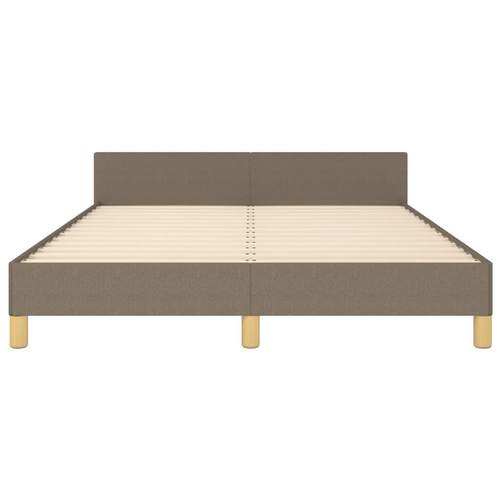 vidaXL Σκελετός Κρεβατιού Χωρίς Στρώμα Taupe 140x200 εκ. Υφασμάτινο