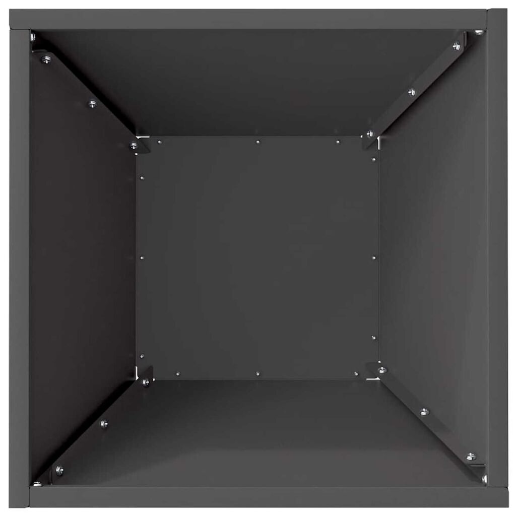 vidaXL Γλάστρα Κήπου 5 pcs Μαύρο 35 x 35 x 15 εκ. Ατσάλι