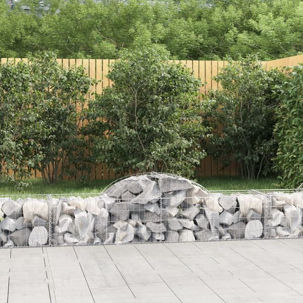 vidaXL Συρματοκιβώτια Τοξωτά 18 τεμ. 200x50x40/60 εκ. Γαλβαν. Ατσάλι