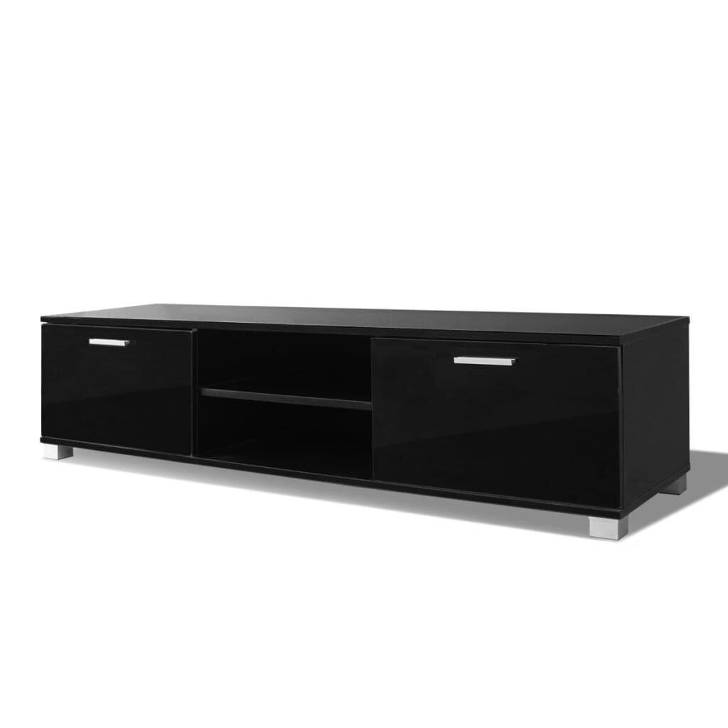 vidaXL Έπιπλο Τηλεόρασης Γυαλιστερό Μαύρο 140 x 40,5 x 35 εκ.