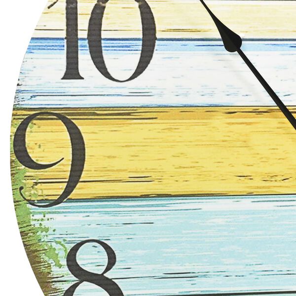 325185 vidaXL Wall Clock Multicolour 60 cm MDF