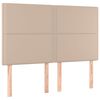 vidaXL Κρεβάτι Boxspring με Στρώμα Καπουτσίνο 140x190εκ.από Συνθ.Δέρμα