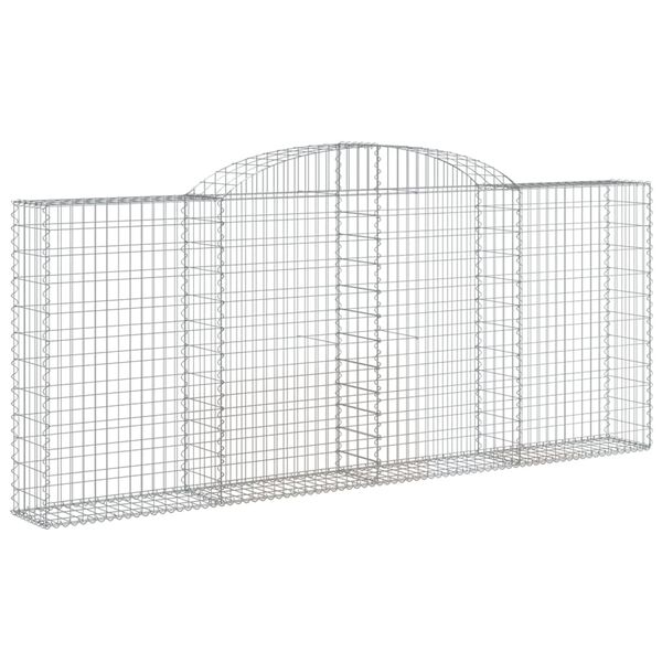 vidaXL Συρματοκιβώτια Τοξωτά 25 τεμ. 300x30x120/140 εκ. Γαλβαν. Ατσάλι