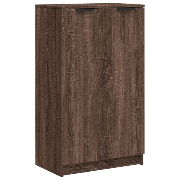 vidaXL Παπουτσοθήκη Καφέ Δρυς 59x35x100 εκ. από Επεξεργασμένο Ξύλο