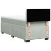 vidaXL Κρεβάτι Boxspring με Στρώμα Ανοιχτό Γκρι 90x200 εκ. Βελούδινο
