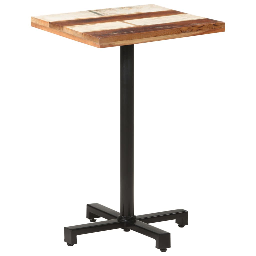 vidaXL Τραπέζι Bistro Τετράγωνο 50x50x75 εκ. Μασίφ Ανακυκλωμένο Ξύλο