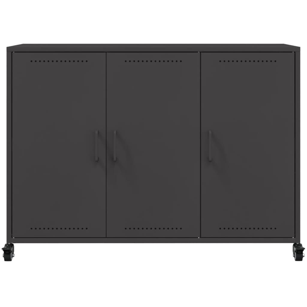 vidaXL Ντουλάπι Μαύρο 100,5x39x72 εκ. από Χάλυβα