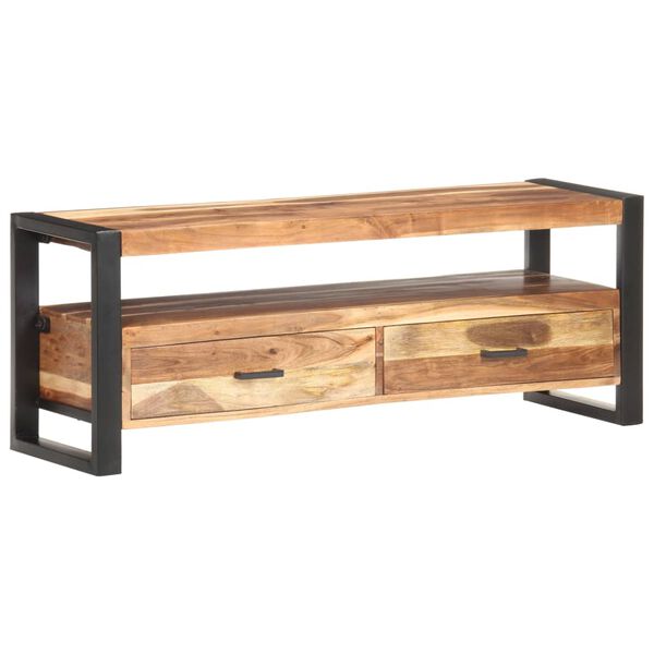 vidaXL Έπιπλο Τηλεόρασης 120x35x45 εκ Μασίφ Ξύλο με Φινίρισμα Sheesham