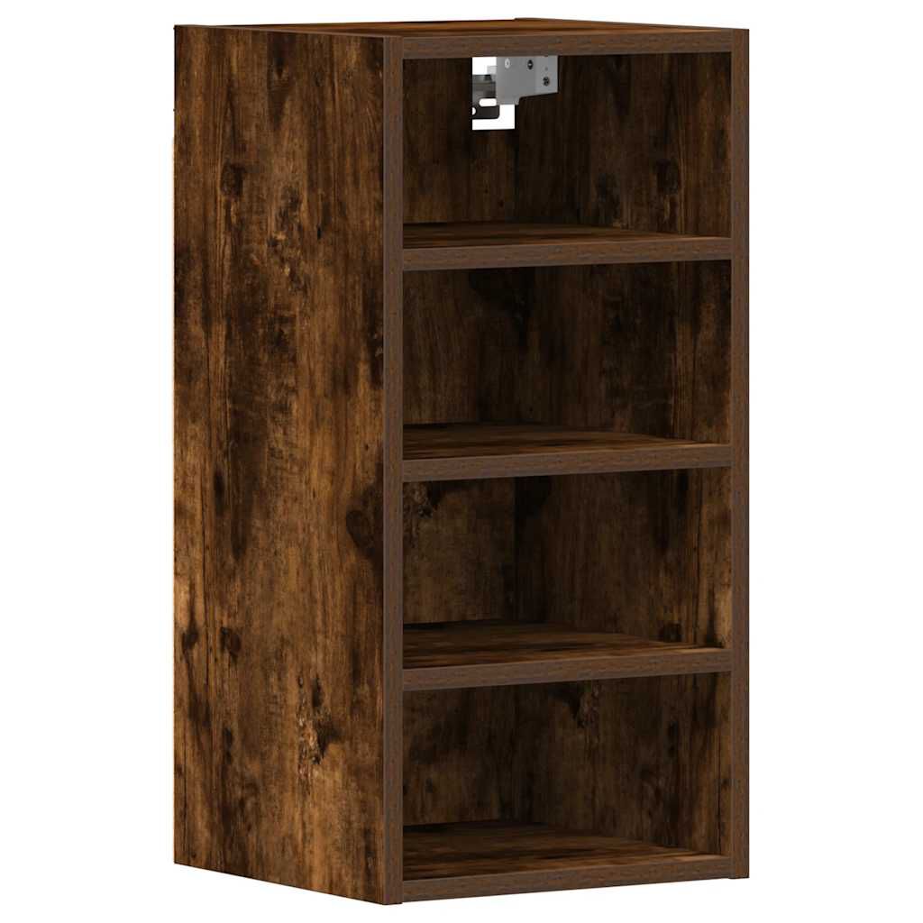 vidaXL κρεμαστό ντουλάπι Riga καπνιστή δρυς 30x29,5x60 cm