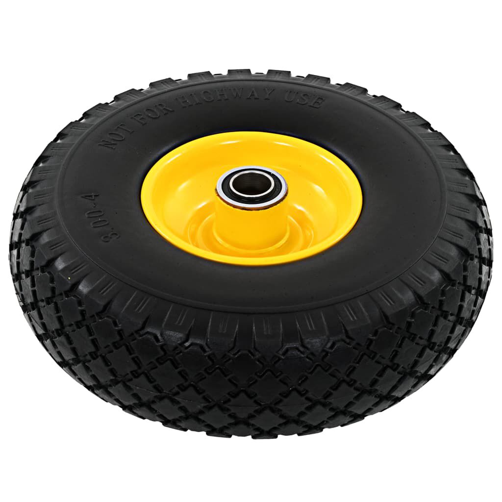 vidaXL Ρόδες για Καρότσια 2 τεμ. 3.00-4 (260x85) Συμπαγής Πολυουρεθάνη