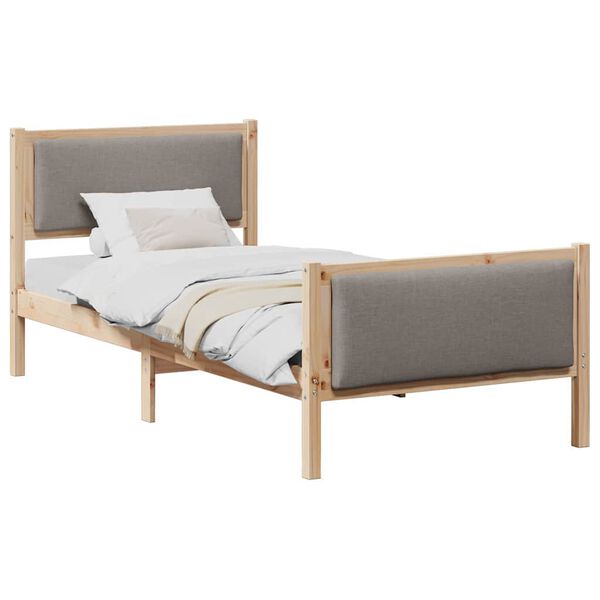 vidaXL &Sigma;&kappa;&epsilon;&lambda;&epsilon;&tau;ό&sigmaf; &Kappa;&rho;&epsilon;&beta;&alpha;&tau;&iota;&omicron;ύ &mu;&epsilon; &kappa;&epsilon;&phi;&alpha;&lambda;ά&rho;&iota; Taupe 90 x 190 cm ύ&phi;&alpha;&sigma;&mu;&alpha;