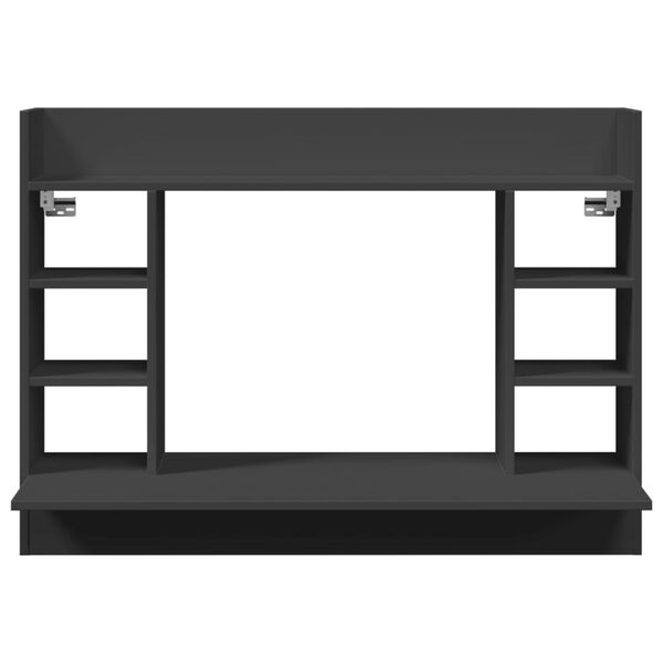 vidaXL Γραφείο Τοίχου Μαύρο 105x48x75 εκ. από Επεξεργασμένο Ξύλο