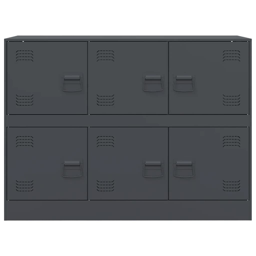 vidaXL Μπουφές Ανθρακί 99x39x73 εκ. από Ατσάλι