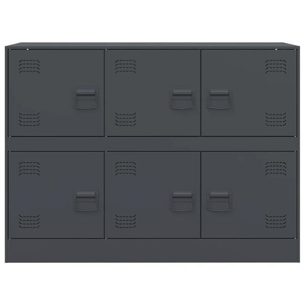 vidaXL Μπουφές Ανθρακί 99x39x73 εκ. από Ατσάλι