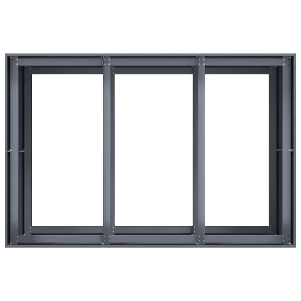 vidaXL Ζαρντινιέρα Ανθρακί 120x80x80 εκ. από Χάλυβα
