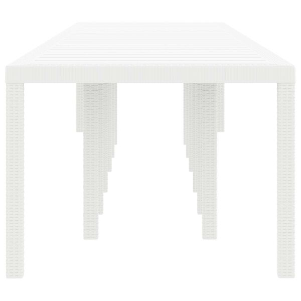 vidaXL Τραπέζι Κήπου Λευκό 400x100x73 εκ. Πολυ Ρατάν