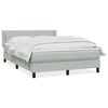 vidaXL Κρεβάτι Boxspring με Στρώμα Ανοιχτό Γκρι 140x210 εκ. Βελούδινο