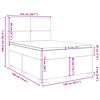 vidaXL Κρεβάτι Boxspring με Στρώμα Μαύρο 140x190 εκ. Βελούδινο