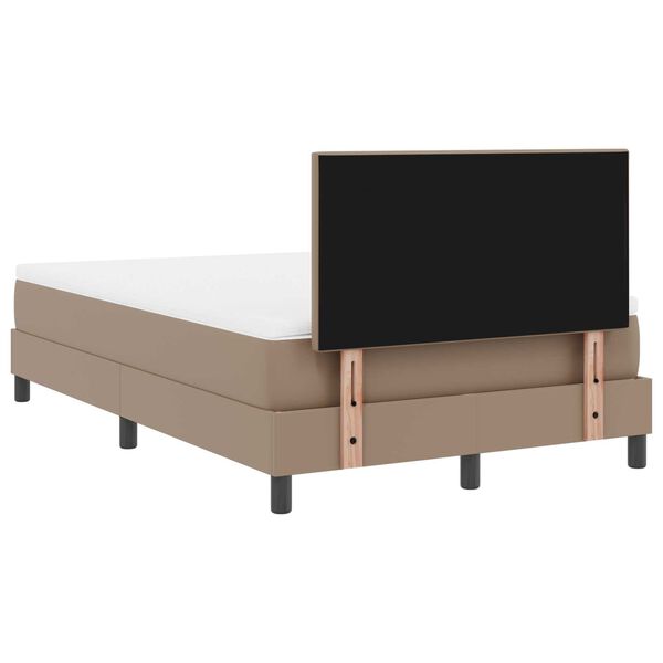 vidaXL Κρεβάτι με Στρώμα Cappuccino, 120x200 εκ, Τεχνητό Δέρμα