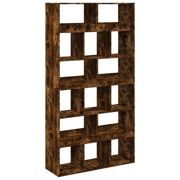 vidaXL Βιβλιοθήκη Καπνιστή Δρυς 100x33x187,5εκ. από Επεξεργασμένο Ξύλο