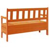 vidaXL Εξωτερικός πάγκος Καφέ 119 x 76 x 44εκ. Μασίφ ξύλο πεύκου