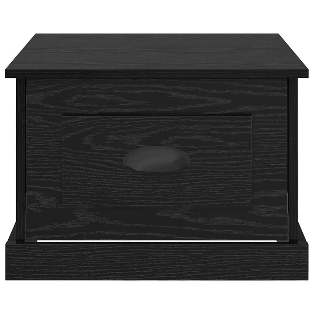 vidaXL Τραπεζάκι σαλονιού with Drawer Μαύρη δρυς 50 x 50 x 35 cm