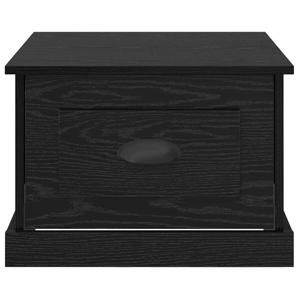 vidaXL Τραπεζάκι σαλονιού with Drawer Μαύρη δρυς 50 x 50 x 35 cm