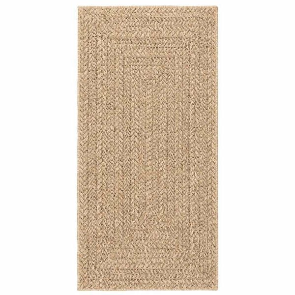 vidaXL Χαλί ZIZUR Μπεζ Όψη Γιούτας Εσωτ. & Εξωτ. Χώρου 60 x 110 εκ.