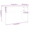 vidaXL Μπουντουάρ Σετ Καπνιστή δρυς 74,5 x 40 x 141 εκ.