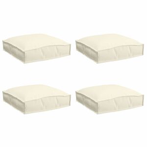 vidaXL Μαξιλάρι παλέτας για κάθισμα 4 pcs Κρεμ 40 x 40 x 8 εκ.