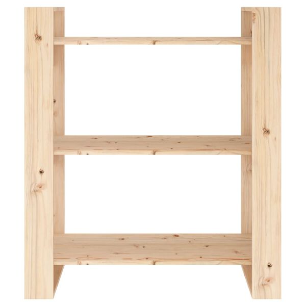 vidaXL Βιβλιοθήκη/Διαχωριστικό Χώρου 80x35x91 εκ. Μασίφ Ξύλο Πεύκου