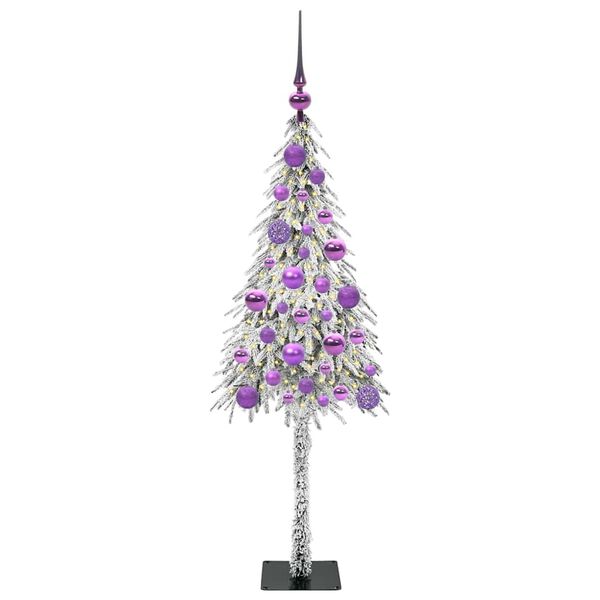 vidaXL Χριστουγεννιάτικο Δέντρο με 150 LED Λευκό 120 cm ΠΕ και Ατσάλι