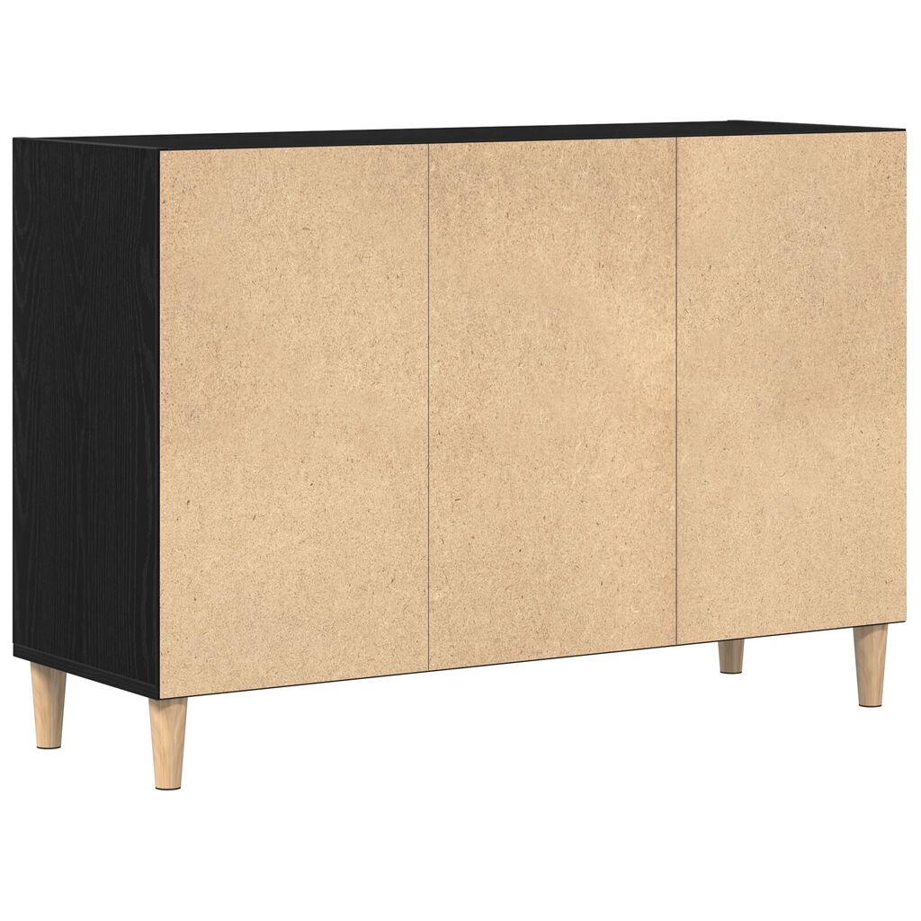 vidaXL Πλαϊνό Γραφείο Μαύρο Δρυς 103,5x35x70 εκ. Συνθετικό Ξύλο